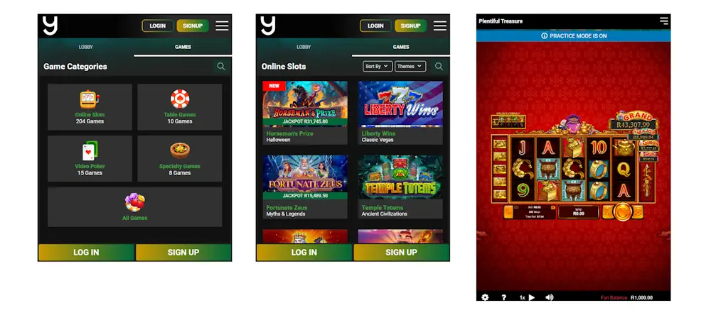 Casino app Yebo Slots Mobile Screenshot